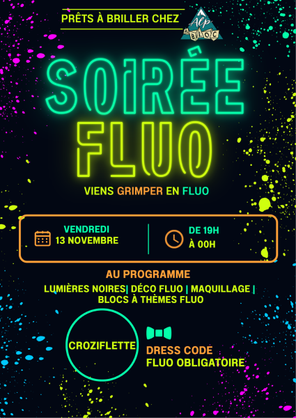 affiche-evenement-soiree-fluo Soirée fluo, maquillage fluo blocs fluo