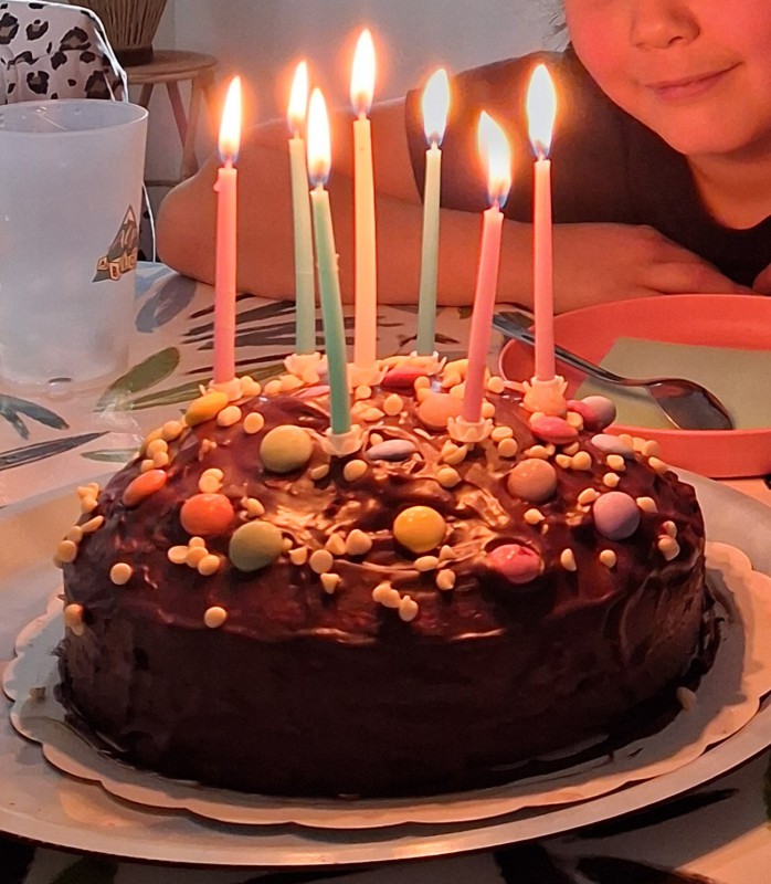 Notre gâteau d'anniversaire fait maison, et Bio